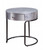 Homeroots Living Room 21" Round End Table with Drawer, Aluminum and Manufactured Wood