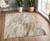 4' X 6' Brown and Ivory Abstract Non Skid Area Rug
