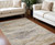 7' X 10' Gold Gray And Ivory Abstract Stain Resistant Area Rug