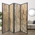 Homeroots Home Decor 4 Panel Brown Room Divider