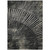 10' X 14' Black and Ivory Abstract Washable Non Skid Indoor Outdoor Area Rug