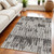 5' X 8' Gray and Ivory Abstract Power Loom Area Rug