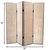 1 X 84 X 84 Beige Wood &amp;amp; Fabric Chateau Screen - 689805010751
