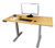 Gray and Natural Bamboo Dual Motor Electric Office Adjustable Computer Desk - 808230003606