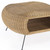 Homeroots Living Room 38" Natural Rattan Wicker and Iron Round Coffee Table