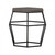 Homeroots Living Room Modern Gray Concrete and Black Metal Hexagonal End Table, Gray and Black, Hexagonal