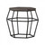 Homeroots Living Room Modern Gray Concrete and Black Metal Hexagonal End Table, Gray and Black, Hexagonal