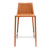26" Terra Cotta Faux Leather And Steel Low Back Counter Height Bar Chair