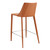 26" Terra Cotta Faux Leather And Steel Low Back Counter Height Bar Chair