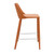 Homeroots Living Room Rich Terra Cotta Faux Leather Counter Stool, Terra Cotta Orange