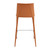 Homeroots Living Room Rich Terra Cotta Faux Leather Counter Stool, Terra Cotta Orange