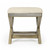 Homeroots Living Room Mirrored X Frame Vanity Stool