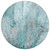 8' Round Gray and Ivory Round Abstract Washable Non Skid Indoor Outdoor Area Rug