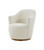 Homeroots Living Room Stylish Sherpa And Gold Metal Swivel Chair, Faux Sheepskin Upholstery, Gold Metal Base