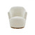Homeroots Living Room Stylish Sherpa And Gold Metal Swivel Chair, Faux Sheepskin Upholstery, Gold Metal Base