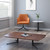 Homeroots Living Room Set of Two Black and Chrome Scoop Bar Stools