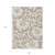 8' X 10' Taupe and Ivory Floral Washable Non Skid Indoor Outdoor Area Rug