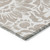 8' X 10' Taupe and Ivory Floral Washable Non Skid Indoor Outdoor Area Rug