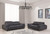 Homeroots Living Room 71'' X 42'' X 31'' Modern Dark Gray Leather Sofa And Loveseat