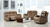 Homeroots Furniture 120" Modern Beige Fabric Sofa Set, Beige, Fabric