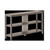 Gray Solid and Manufactured Wood and Solid Wood Double Bookcase
