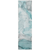 8' Runner Gray and Ivory Abstract Washable Non Skid Indoor Outdoor Runner Rug