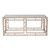 Homeroots Living Room 44" Champagne Glass and Metal Rectangular Coffee Table, Champagne Finish