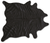 6' X 7' Black Cowhide Handmade Area Rug