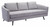 Homeroots Living Room 79" Gray Velvet Curved Back Standard Sofa