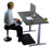 Gray Bamboo Dual Motor Electric Office Adjustable Computer Desk - 808230003576