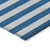 9' X 12' Blue and Ivory Striped Washable Indoor Outdoor Area Rug