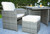 129" X 76" X 46" Gray 11Piece Outdoor Dining Set with Cushions - 4512839445007