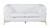 Homeroots Living Room 69" White All Over Tufted Italian and Gold Leather Love Seat, White, Tufted