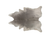 6' X 7' White and Gray Cowhide Hand Knotted Area Rug