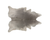 6' X 7' White and Gray Cowhide Hand Knotted Area Rug