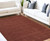 5' X 8' Orange and Red Wool Hand Woven Area Rug