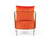 Homeroots Living Room 27" Orange Velvet and Gold Solid Color Arm Chair, Orange