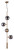 Homeroots Lighting Gold Berry and Smoked Glass Ceiling Lamp