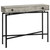 Homeroots 32.5" Grey Reclaimed Wood Particle Board Accent Table with Black Legs