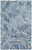 8' X 11' Blue and Ivory Wool Geometric Hand Tufted Non Skid Area Rug