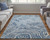 8' X 11' Blue and Ivory Wool Geometric Hand Tufted Non Skid Area Rug