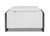 Homeroots Living Room Mod Winter White Leather and Chrome Deco Accent Chair, Winter White, Leather