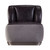 Homeroots Living Room 29" Solid Color Slipper Chair, Antique Slate Gray Velvet and Brown