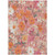 10' X 14' Blush Pink And Orange Floral Washable Indoor Outdoor Area Rug