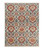 4' X 6' Orange and Ivory Wool Floral Hand Knotted Area Rug
