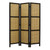 Homeroots Dark Brown and Natural Willow 3 Panel Room Divider Screen, Dark Brown Finish