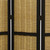 Homeroots Dark Brown and Natural Willow 3 Panel Room Divider Screen, Dark Brown Finish