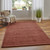 8' X 11' Orange And Red Wool Hand Woven Stain Resistant Area Rug