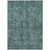 10' X 14' Turquoise Oriental Washable Non Skid Indoor Outdoor Area Rug