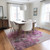 10' X 14' Gray and Purple Abstract Washable Non Skid Indoor Outdoor Area Rug